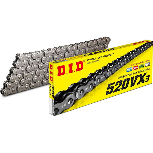 D.I.D Motorcycle Chain Caulk Joint Included 520VX3-110ZB STEEL X-Ring for Two Wheels Motorcycle 317665