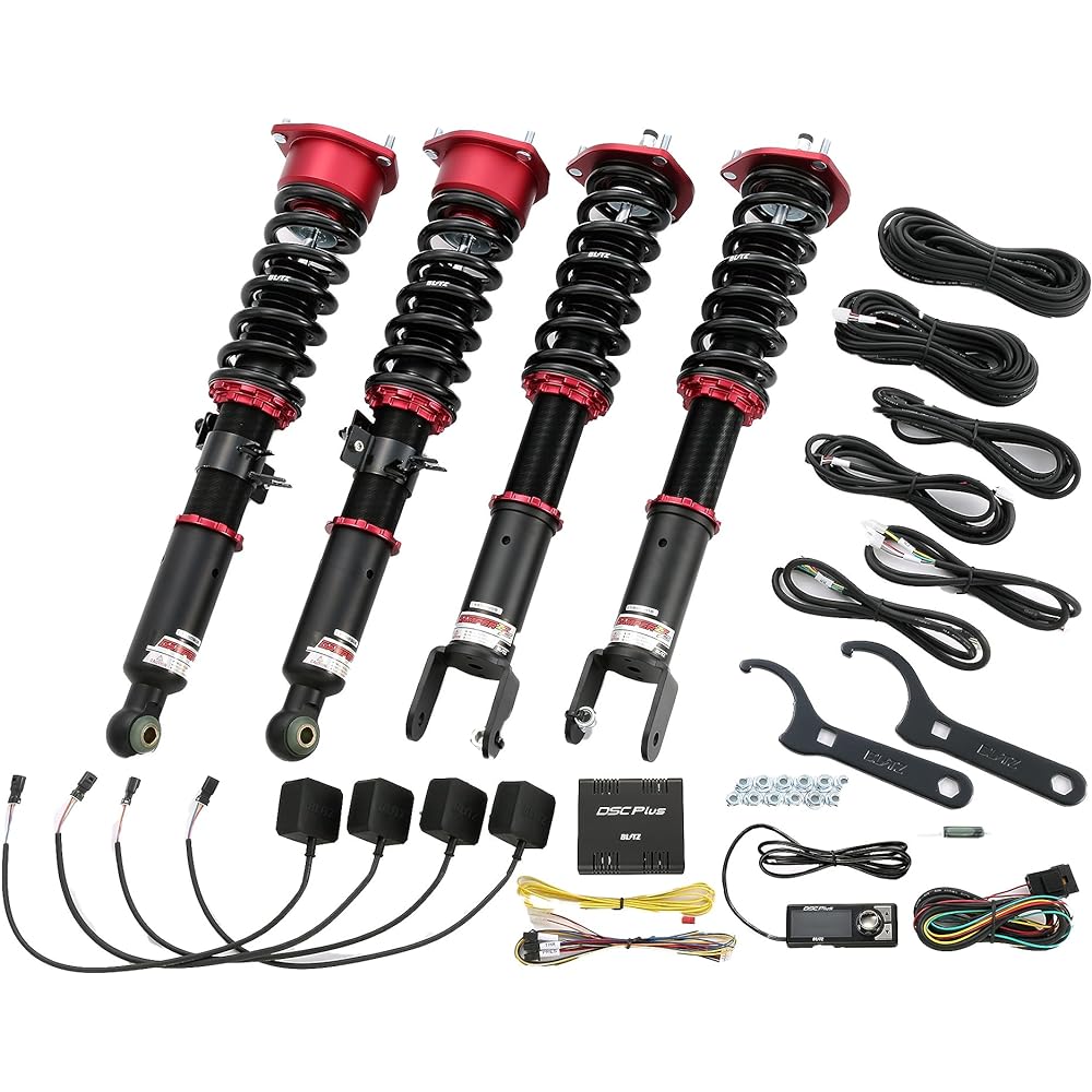 BLITZ Vehicle Height Adjustment Kit [DAMPER ZZ-R SpecDSC Plus] For Fuga/Fuga Hybrid Y51/KY51/HY51 Built-in G sensor Electric damping force adjustment Total length adjustable 98440