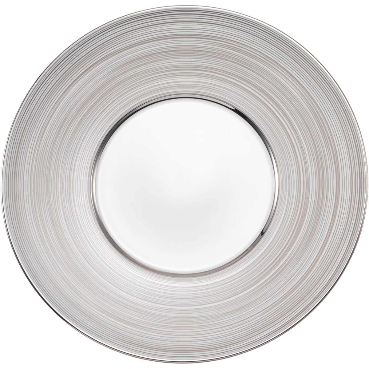NARUMI Plate Platinum Swirl Band Platinum 24cm Made in Japan 52147-5665
