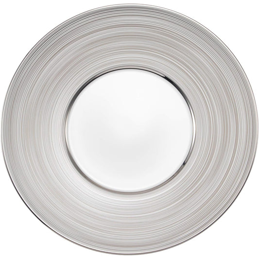 NARUMI Plate Platinum Swirl Band Platinum 24cm Made in Japan 52147-5665