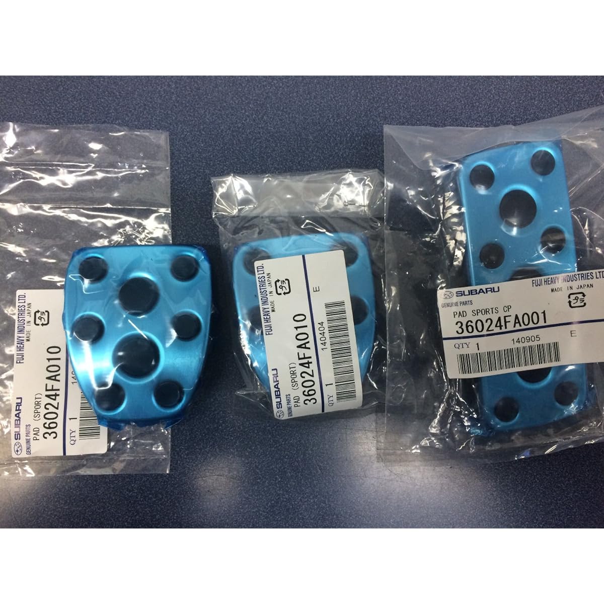 SUBARU OEM Clutch & Brake & Gas Aluminum Pedal Kit STI WRX LEGACY GT FORESTER OE