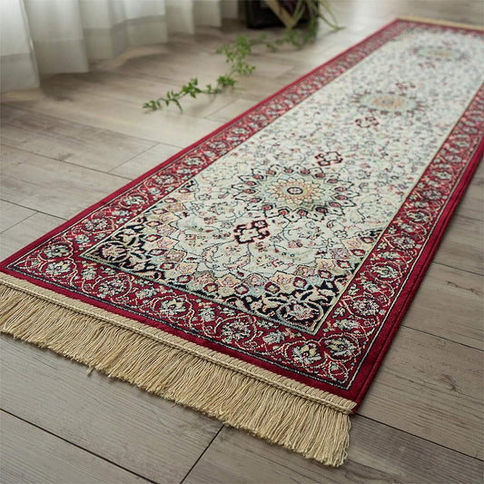 Sayang Sayan Medallion Kitchen Mat Royal Palace 14180 67x340 Ivory Red