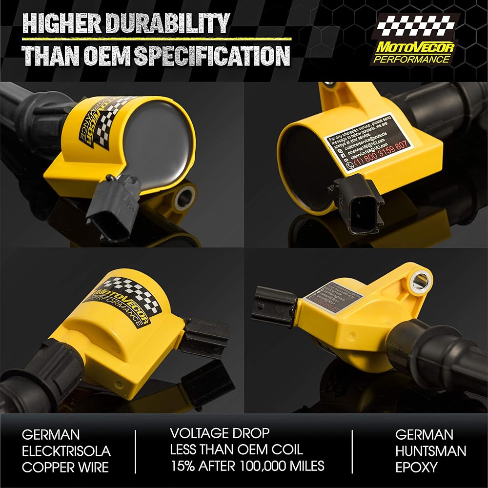 Ignition Coil DG508 8 Pack High-performance High Energy Ford F-150 F-250 F-250 F-350 4.6L 5.6L 5.6L V8 DG457 DG457 DG457 DG457 Exposition Mastering Crown Victoria Linn Coln Mercury (Yellow)