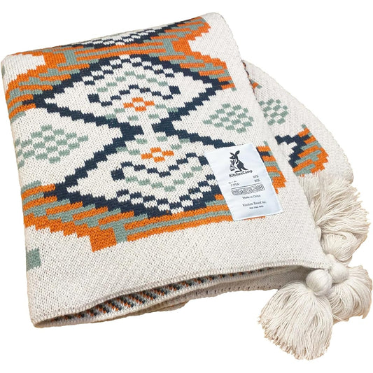 KitchenCamp Bohemian Wool Blanket Blanket Lap Thread Wool Lightweight Camping 170cm x 130cm (Gypsy)