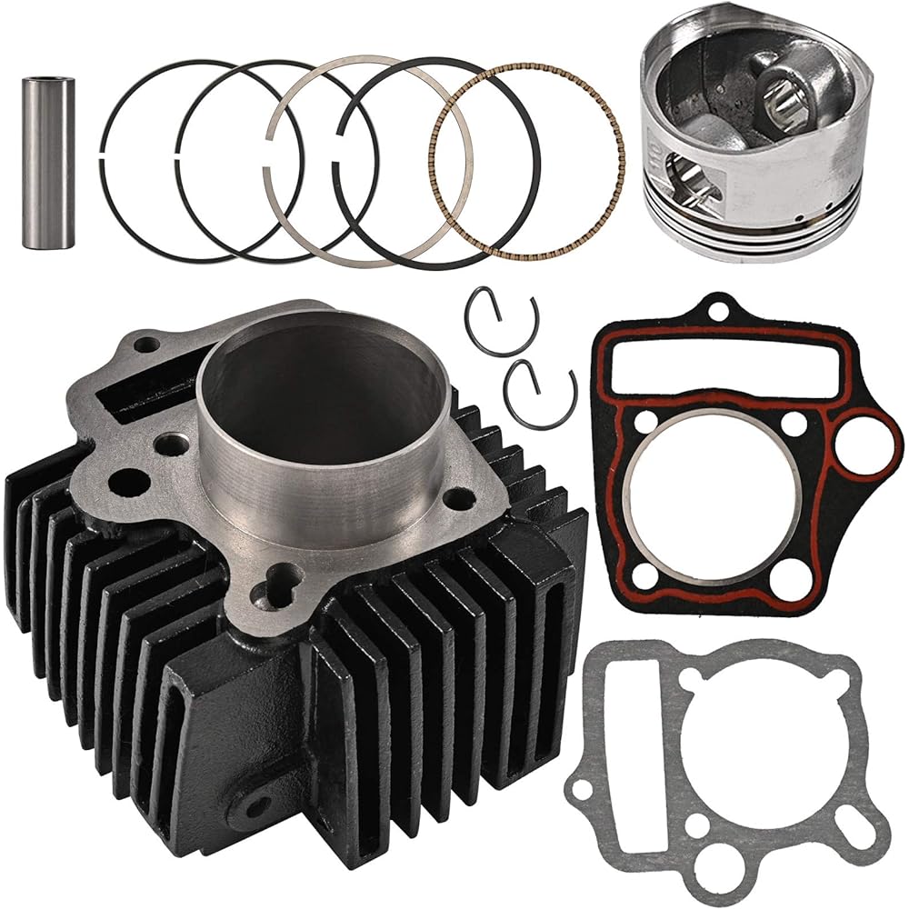 Trkimal 52.4mm Engine Cylinder Big Bore Kit Gasket and Piston Set for 4 Stroke Chinese TaoTao Coolster ATV 110cc Pit Quad Dirt Bike Go Kart