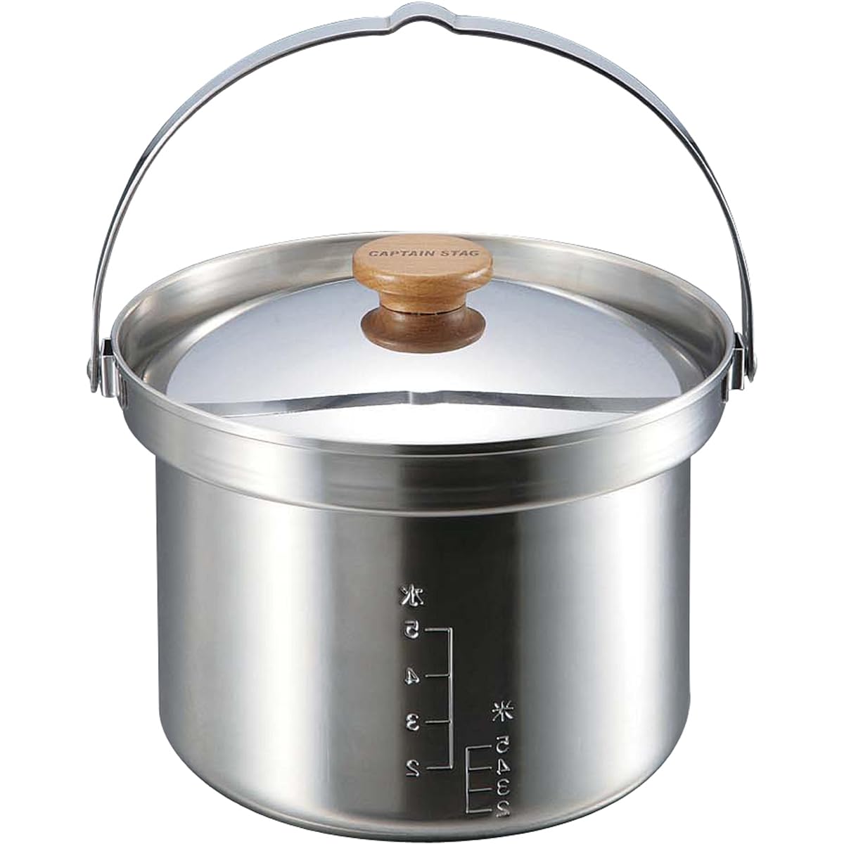 CAPTAIN STAG Camping BBQ Rice Cooker 3 Layer Steel 5 Cups