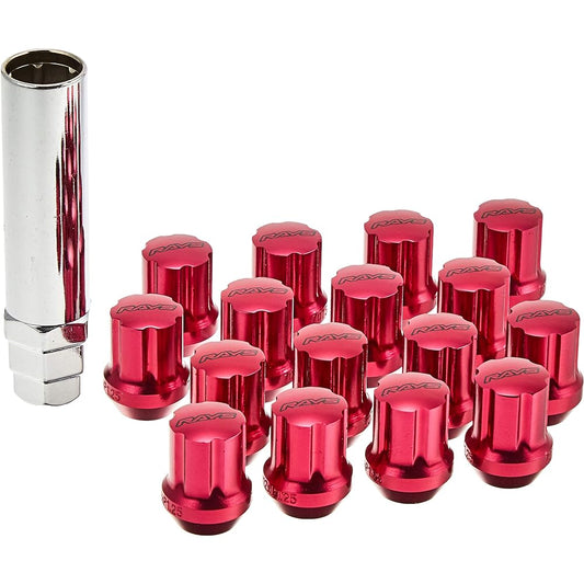 [RAYS] Duralumin Nut Set Gear Type (Short) M12X1.25 RD (Red) Set of 16 74012000013RD