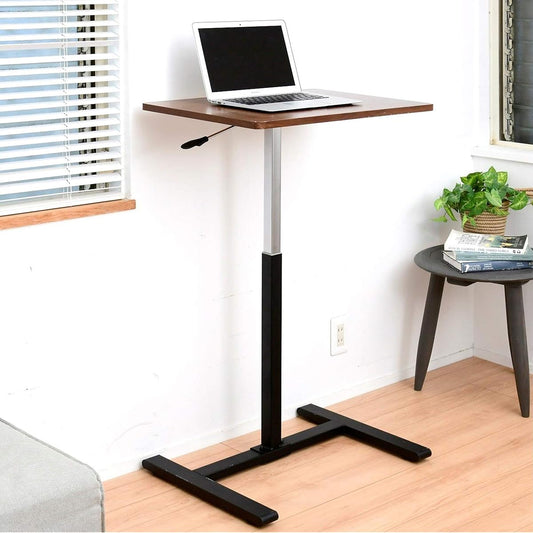 [Yamazen] Elevating Desk, Smooth and Easy Elevating, Width 60 (Depth 45 x Height 67-102 cm), Gas Pressure, Stepless Elevating, Standing Desk, PC Desk, Assembly Product, Walnut KUP-6045 (WL/BK), Telework