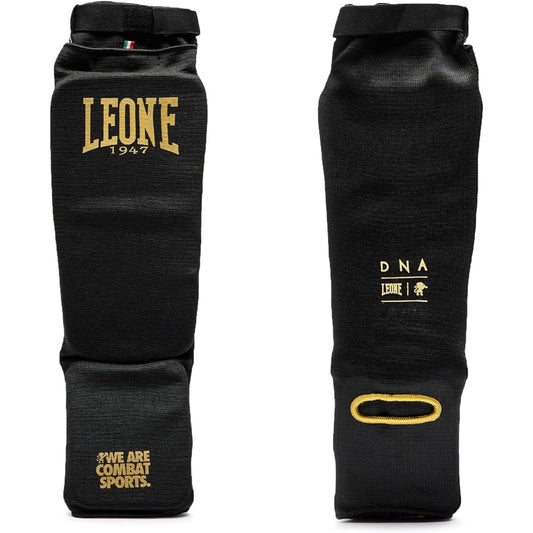 LEONE 1947 Martial Arts Kickboxing MMA Shin Guard Unisex [DNA BASIC] Legaces Cloth EVA Padded PT134 [Genuine Product]