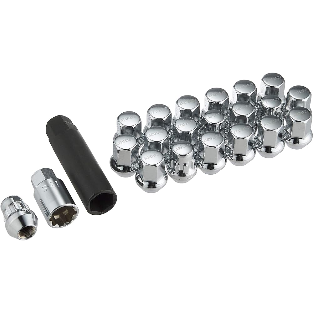 [RAYS] 17HEX lock & nut set (for 5 holes) M12 x 1.25 CP (plated) 74082000001CP