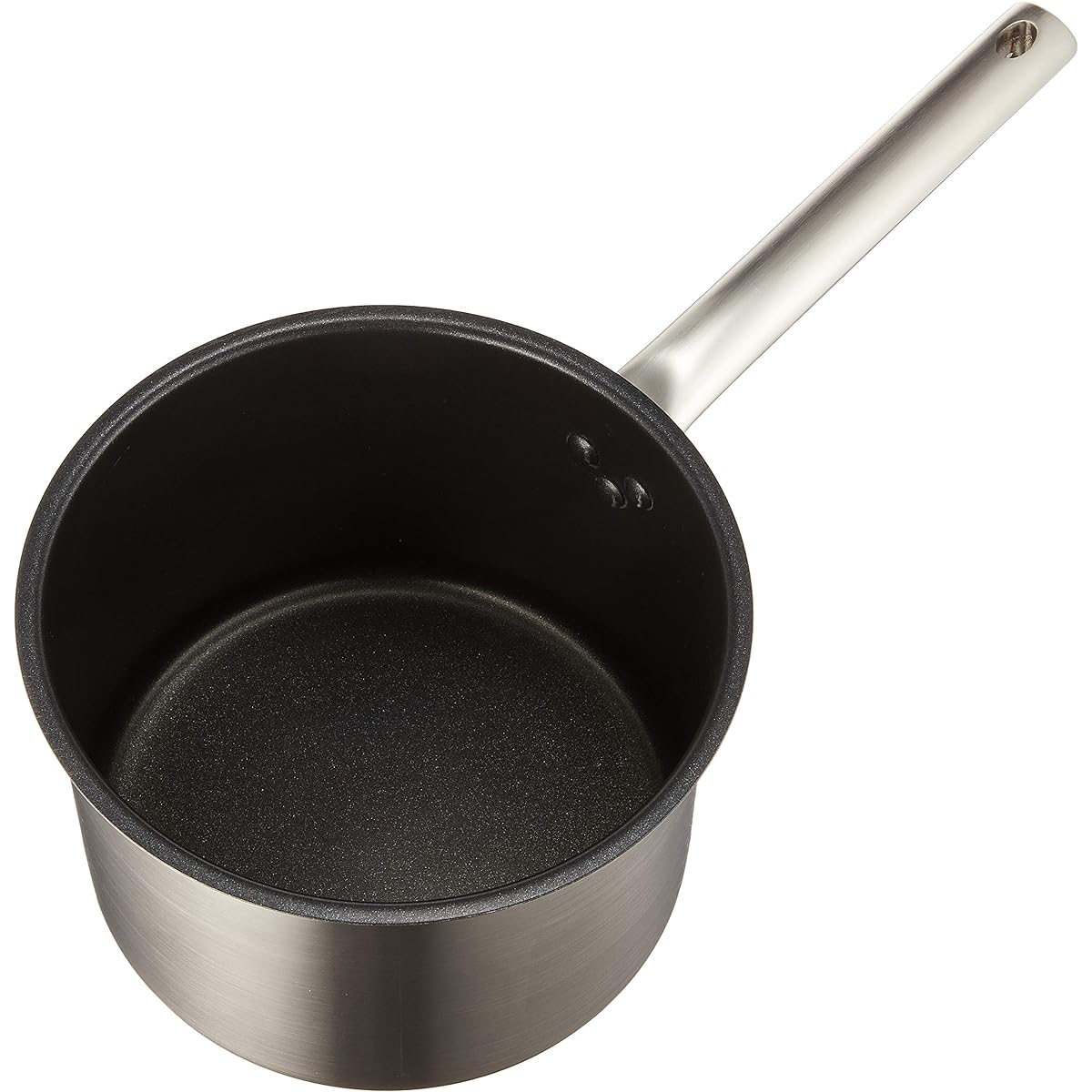 Endo Shoji Commercial Murano Induction Teflon Select One Hand Deep Pot 20cm (No Lid) IH Compatible 18-8 Stainless Steel/Teflon Treated Inside AKTD203