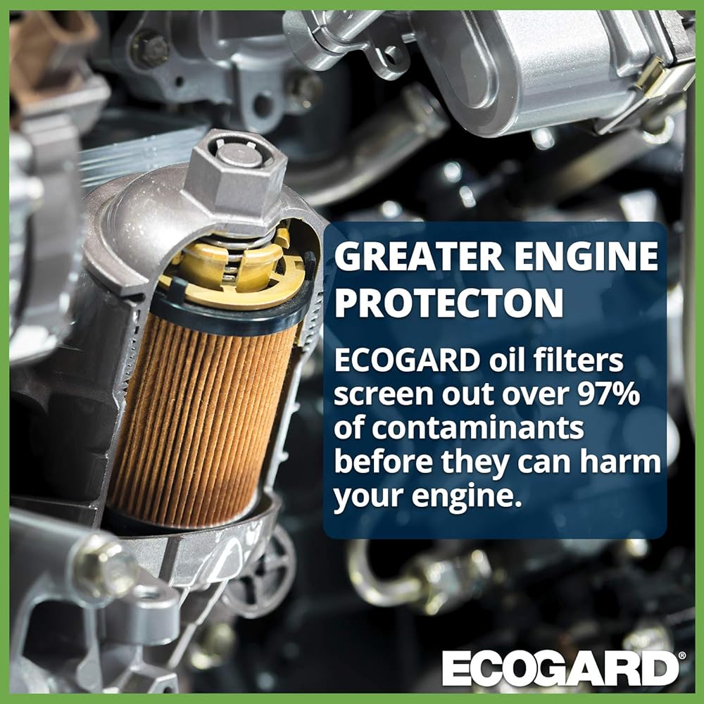 ECOGARD X5691 Premium cartridge engine oil filter conventional Porsche Macan 3.0L 2015-2018 911 3.8L 2009-2018 Cayen 4.8L 2008-2018 Panamera 3.6L 2011-2016 Panamera 4.8L 2010-2016