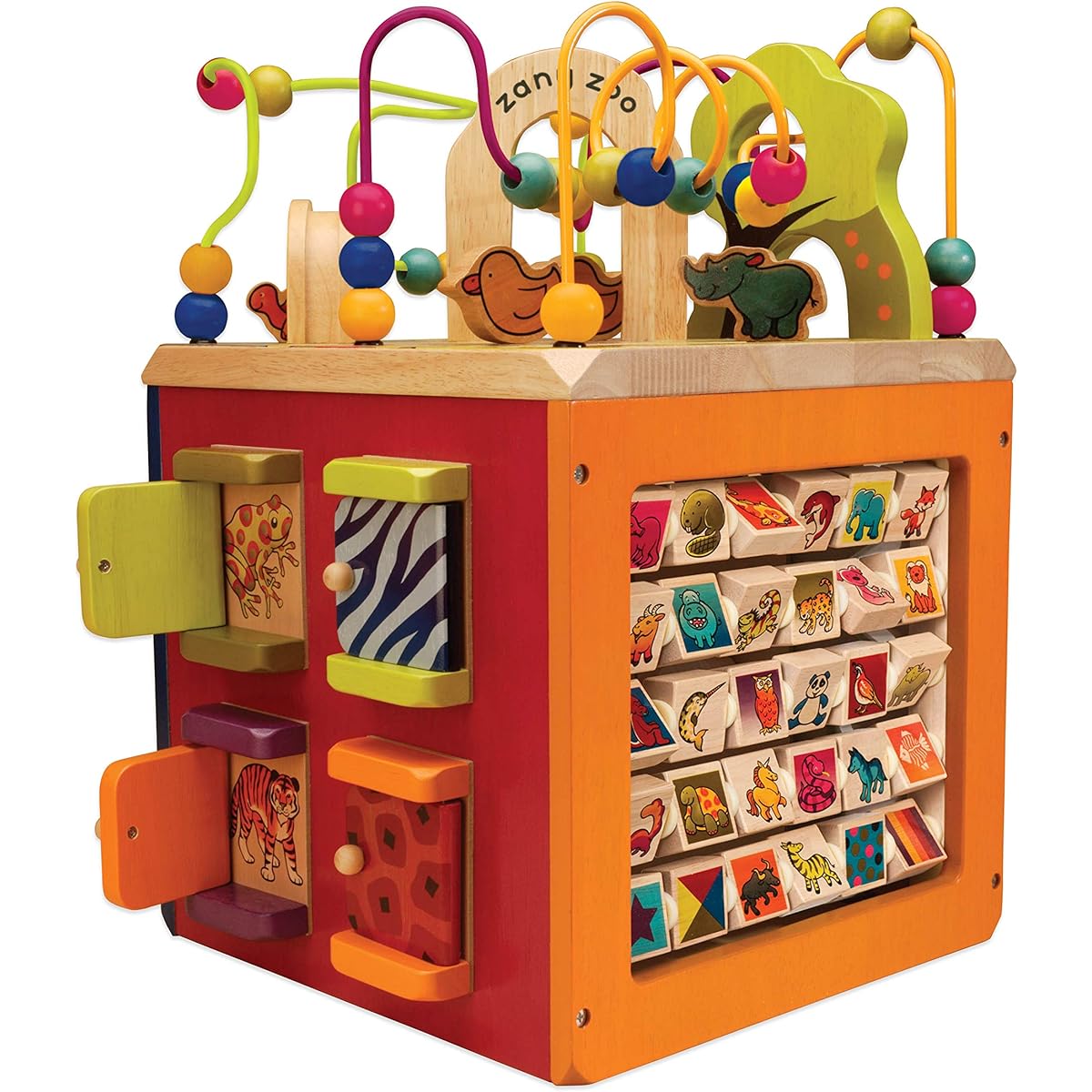 B. toys Activity Cube Bead Coaster Lots of Hand Play Wooden Toy 12 months and up Genuine BX1004Z