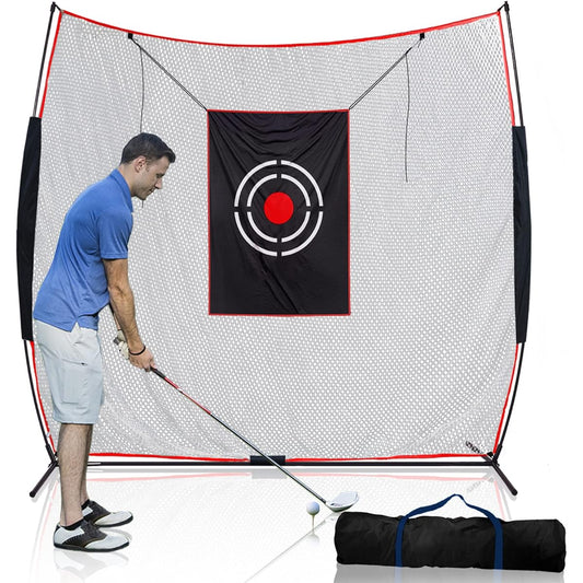 Golf net, flat net, golf practice net, golf practice swing net, durable, shockproof, noise reduction, assembly type, easy to install, carry bag included
