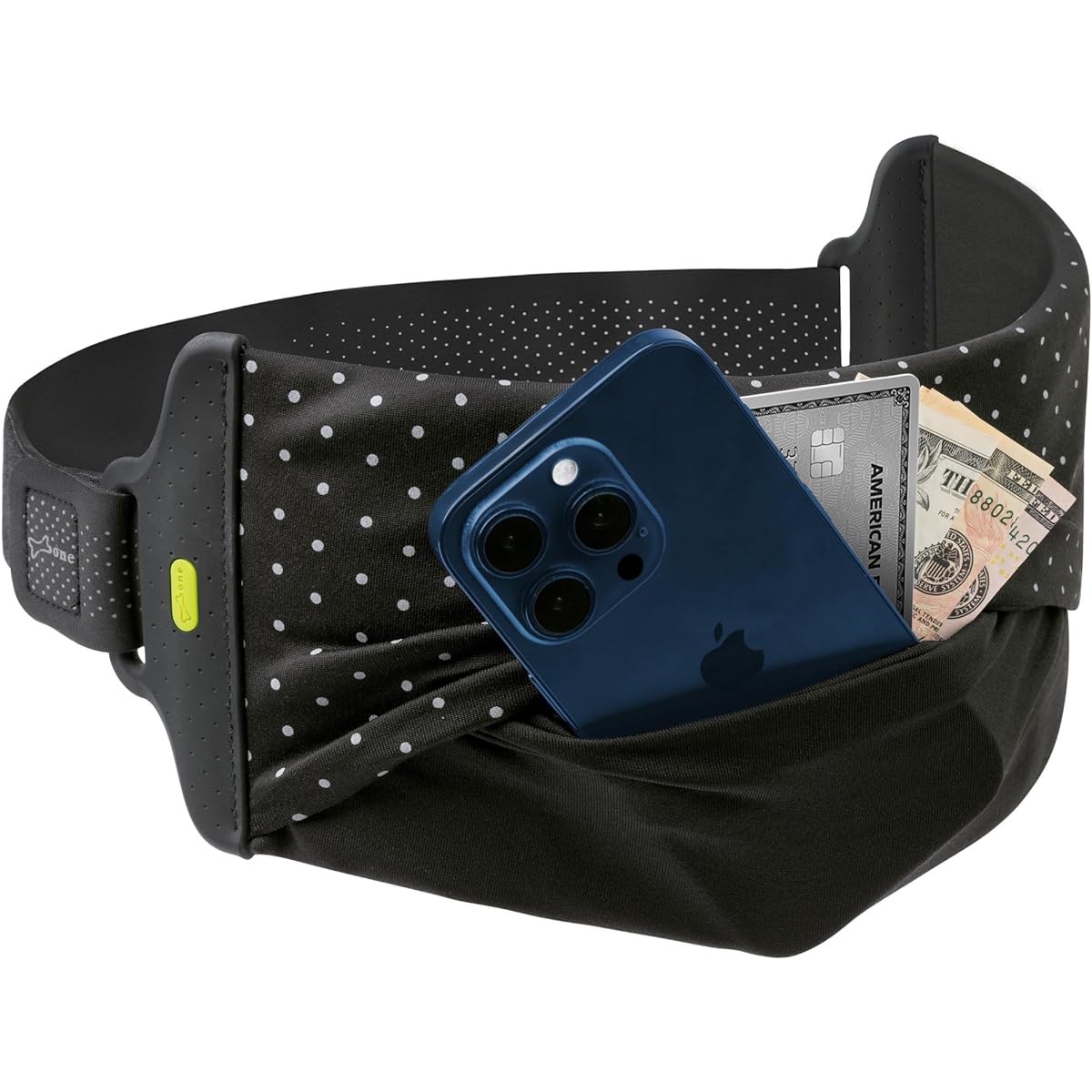 [Bone] Running Pouch, Non-swaying, Lightweight Waist Pouch, Large Capacity, Jogging Pouch, Thin, Belly Wrap, Elastic Material, Jogging, Marathon, Walking Pouch, Men's, Women's