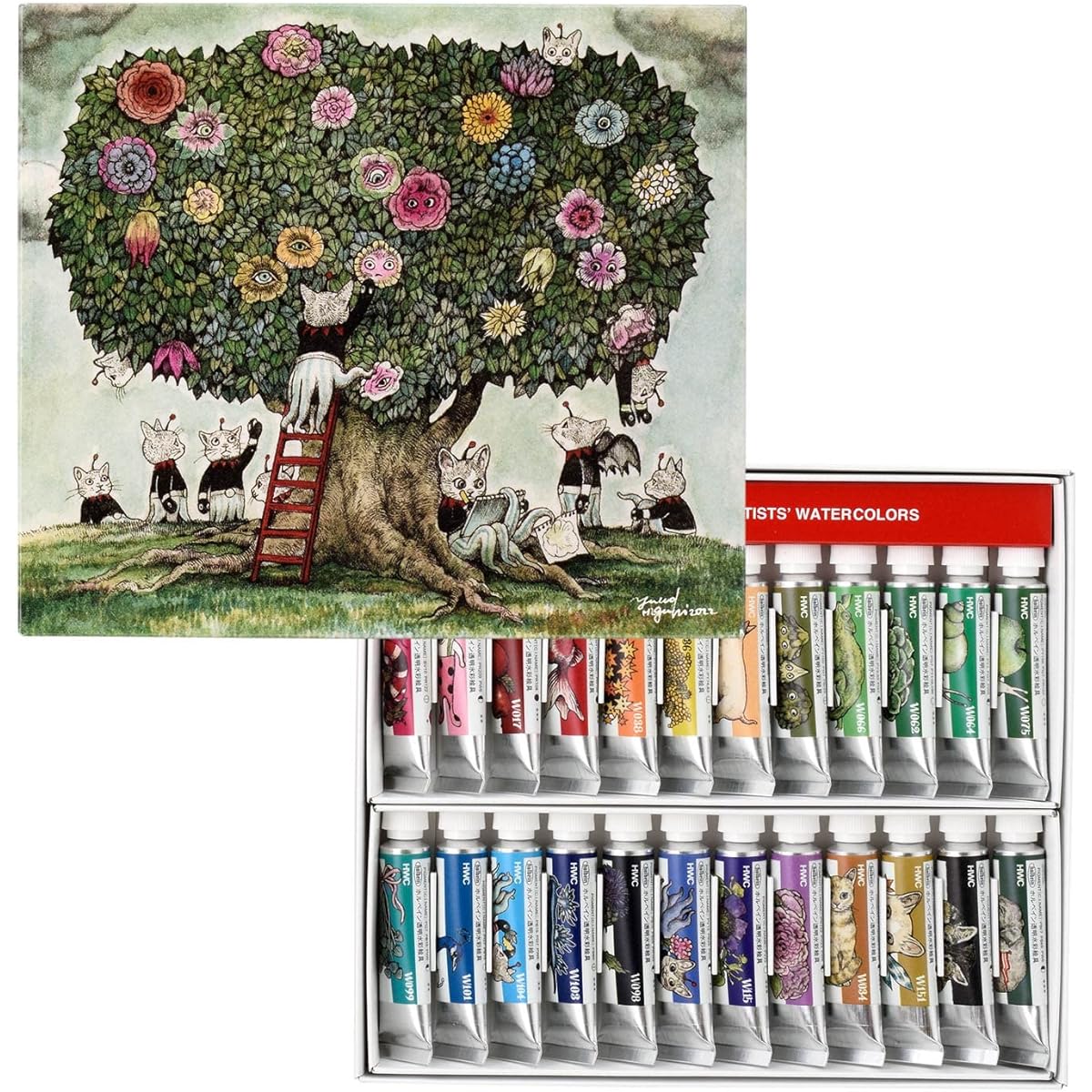 HOLBEIN Industries Yuko Higuchi x Holbein 2023 Collaboration Item Transparent Watercolor Paint 5ml No. 2 24 Color Set (083441)