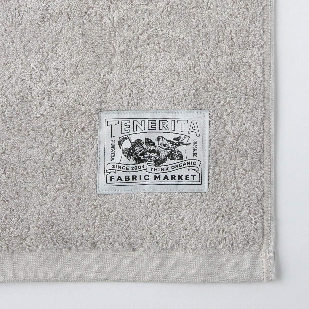 Tenerita Super Sweet Twisted Bath Towel Long Light Gray