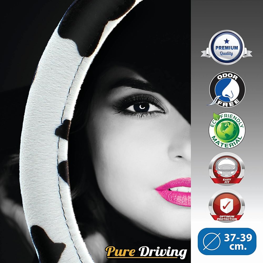 SUMEX COW2021 beef style handle cover Universal velvet beef black and white diameter 37-39 cm