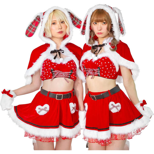 [Clear Stone] SugarWhip Love Cape Santa Cosplay Women's Red
