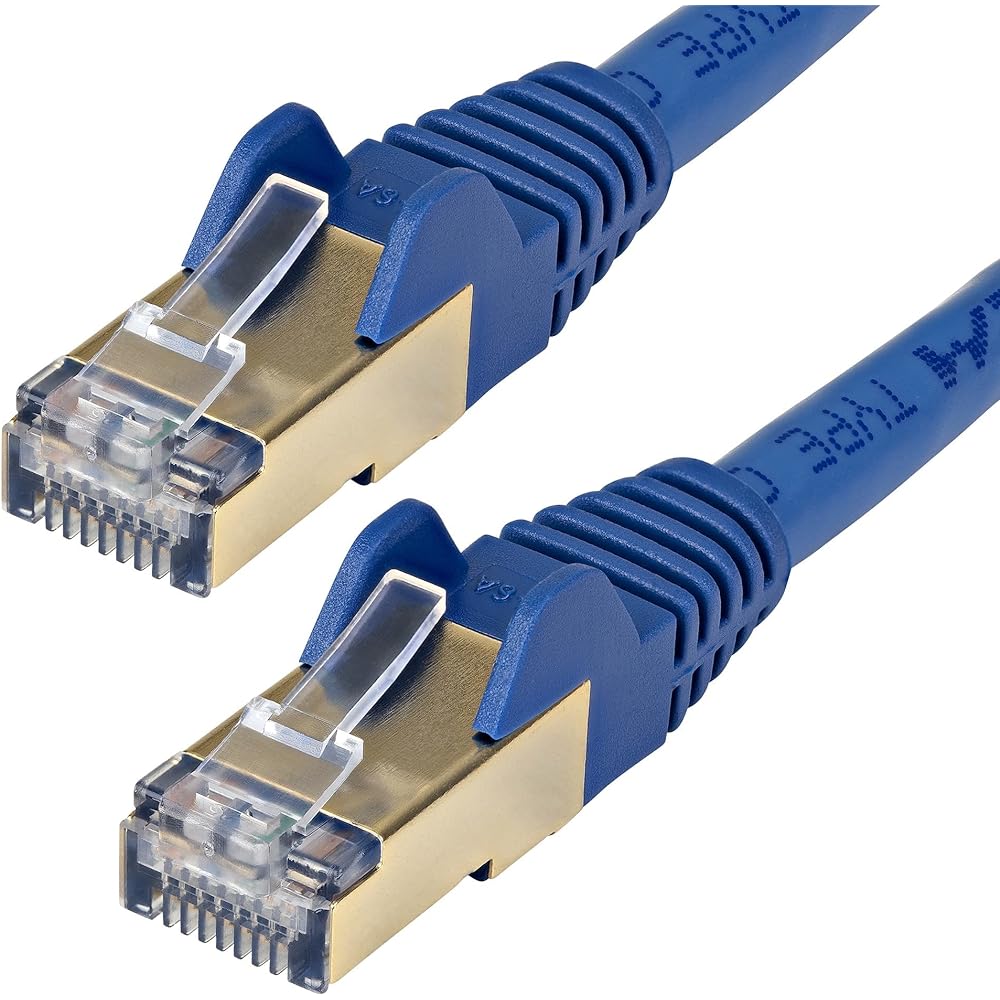 StarTech.com Category 6a LAN Cable 5m Blue Anti-Break RJ45 Connector CAT6a Ethernet Cable 6ASPAT5MBL