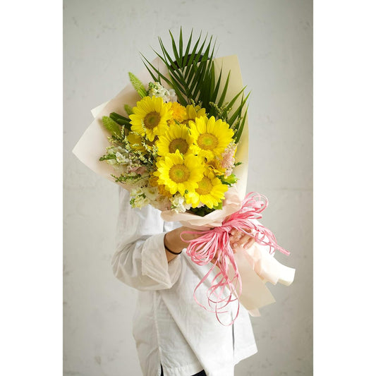 HitoHana Sunflower Bouquet Yellow M Standard