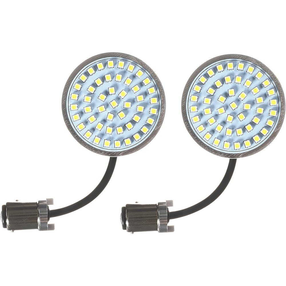 Eagle Lights Generation II Front LED Turn Signals White with Running Lights for Harley-Davidson Motorcycles 2" Bullet Style Turn Signals