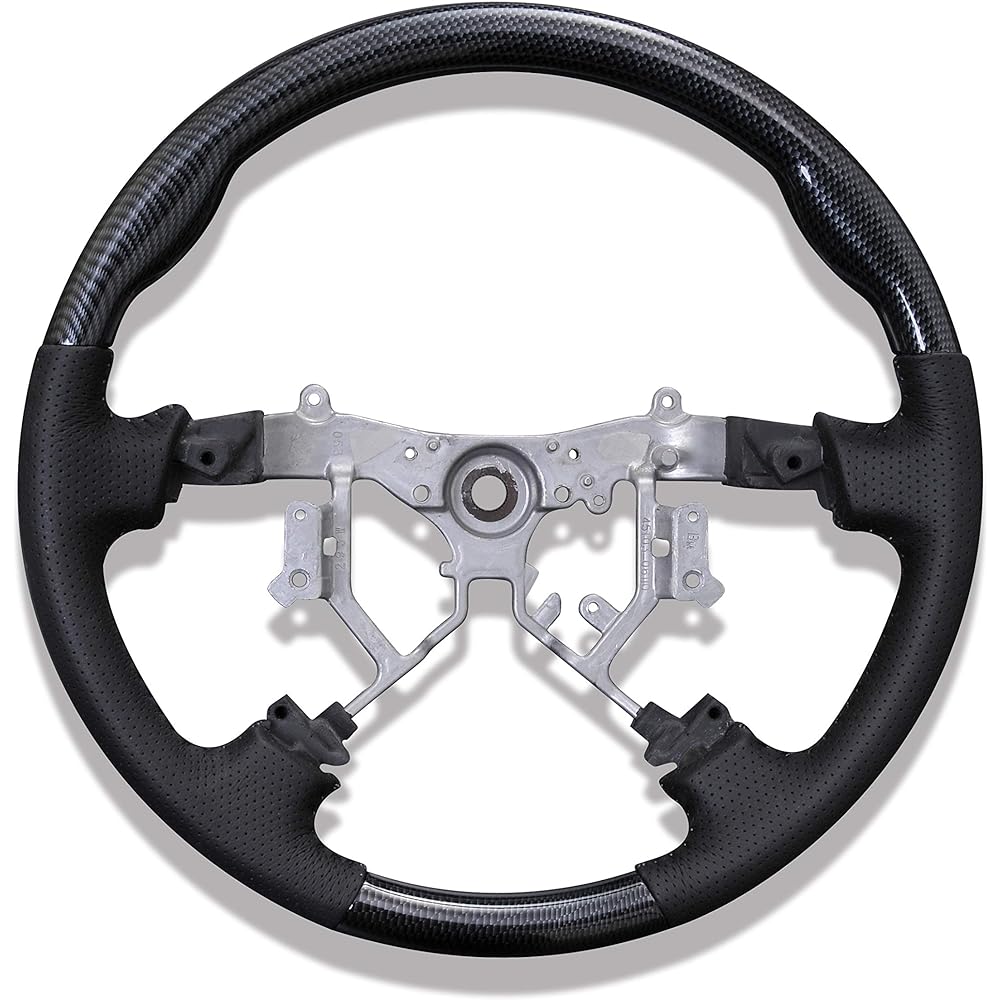 Car Dress-up Steering Hiace 200 Series 1-3 Type Normal Type Genuine Replacement Handle Wood Style Panel Luxury Punching Leather (Carbon Style)