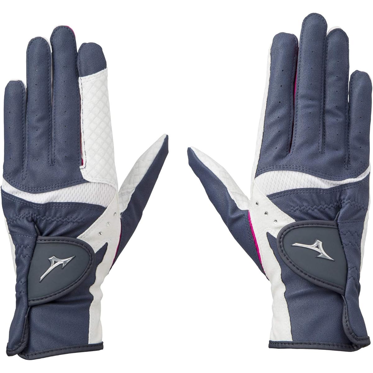 MIZUNO Golf Gloves Double Grip Women's Left Hand/Both Hands Flat Side/Artificial Leather + Silicone Printing Back Side/Synthetic Leather