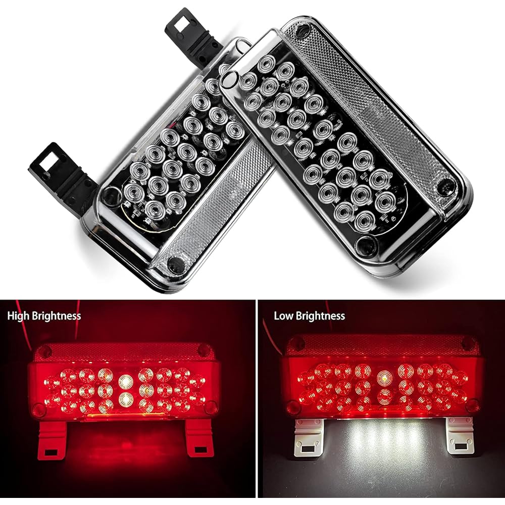 LIMICAR LED Trailer Light Kit RV Light Camped Car Tail Light 53LED Red Red Red Red LED Blake Base Black Base Clear Flex Lens Stop Turn Brake Tail Light/Numbers Plate Light Camper For Trailer Light