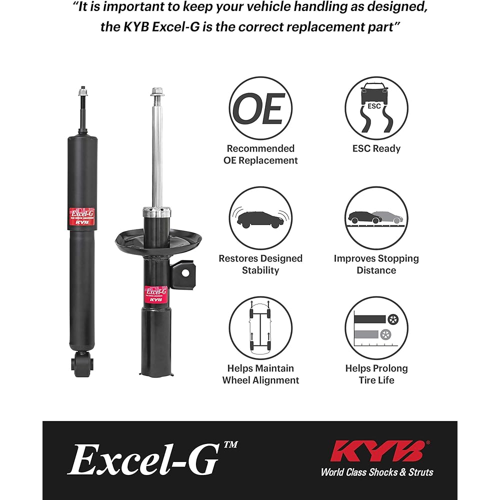 KYB 236001 Excel-G gas strut, black, silver