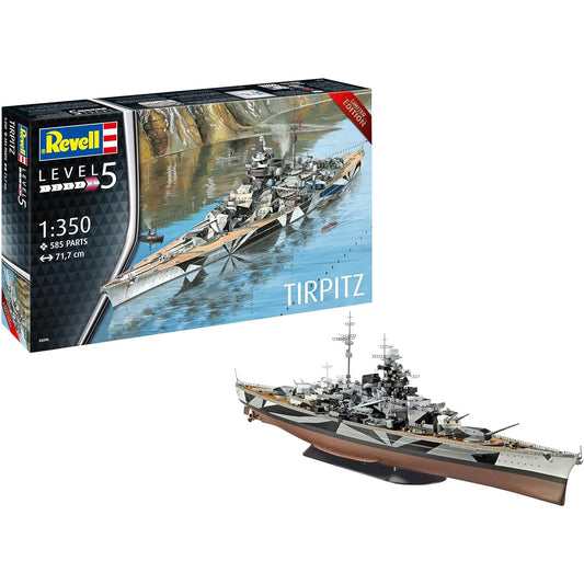 German level 1/350 German battleship Terpitz plastic model