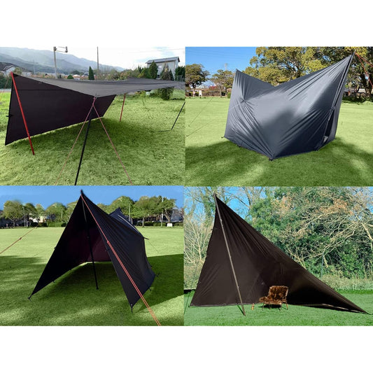 Wonder Three Side Waterproof Tarp Multi-tarp 4 x 4m Tarp Waterproof Black