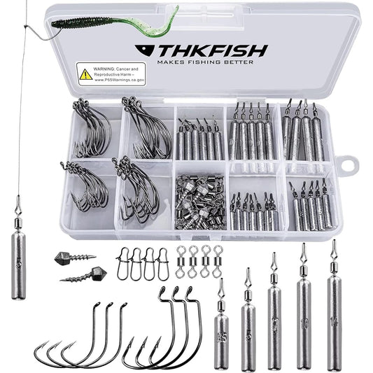 THKFISH Weight/Sinker Fishing Sinker Hook Rolling Swivel 28 Pieces 103 Pieces