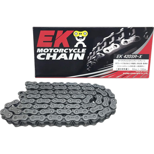 EK (EK) QX Ring Seal Chain 420SR-X Steel 110L [SemiPress Clip Joint]