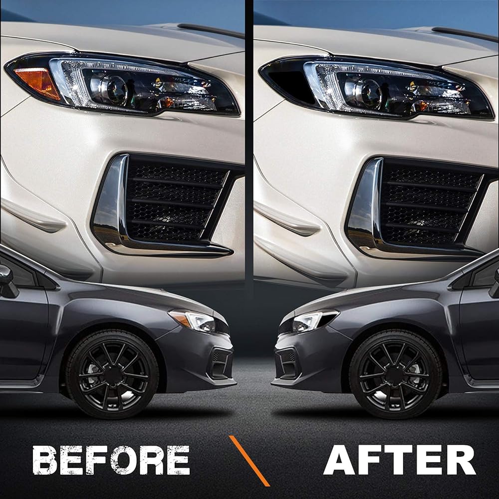 NDRUSH Headlight Vinyl Tint Film cut Headlamp Overlay Subaru WRX/STI 2016 2017 2017 2019 2019