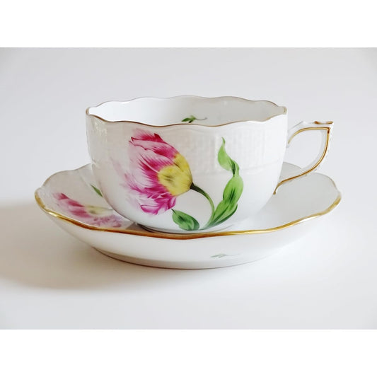 HEREND PDB Bacony Spring Tea Cup & Saucer [Parallel Import] 724