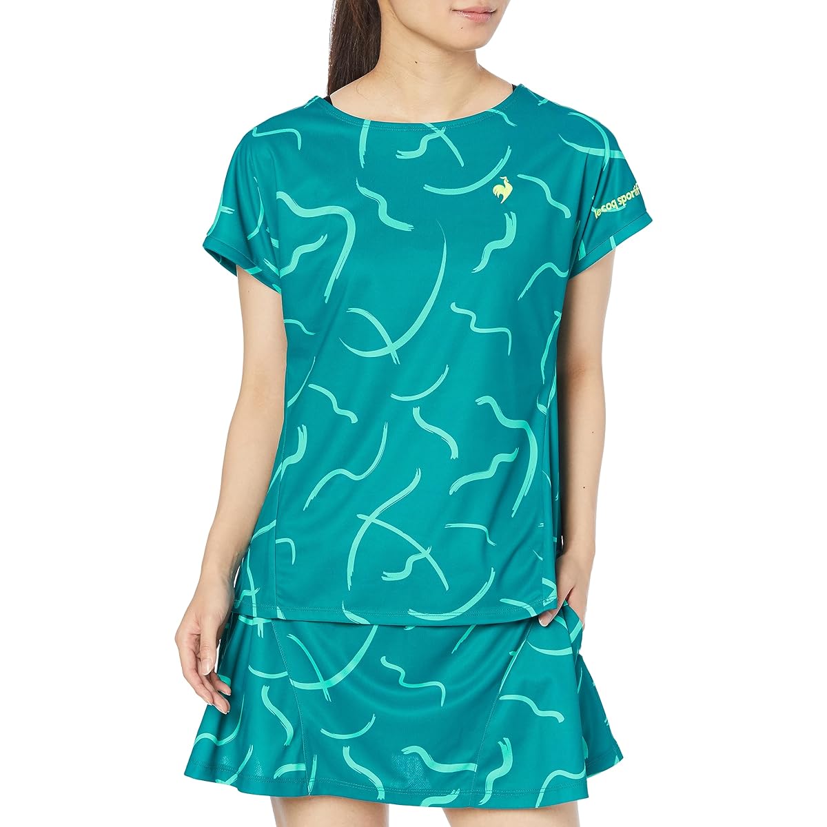 [Le Coq Sportif] T-Shirt Graphic Game Shirt UV CUT (UPF50+) SUNSCREEN Short Sleeve JTA Official Official Sunscreen Match Women's