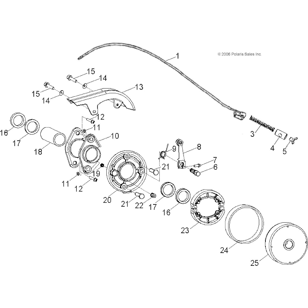 POLARIS ATV rear brake cable genuine OEM parts 0454015 1 piece