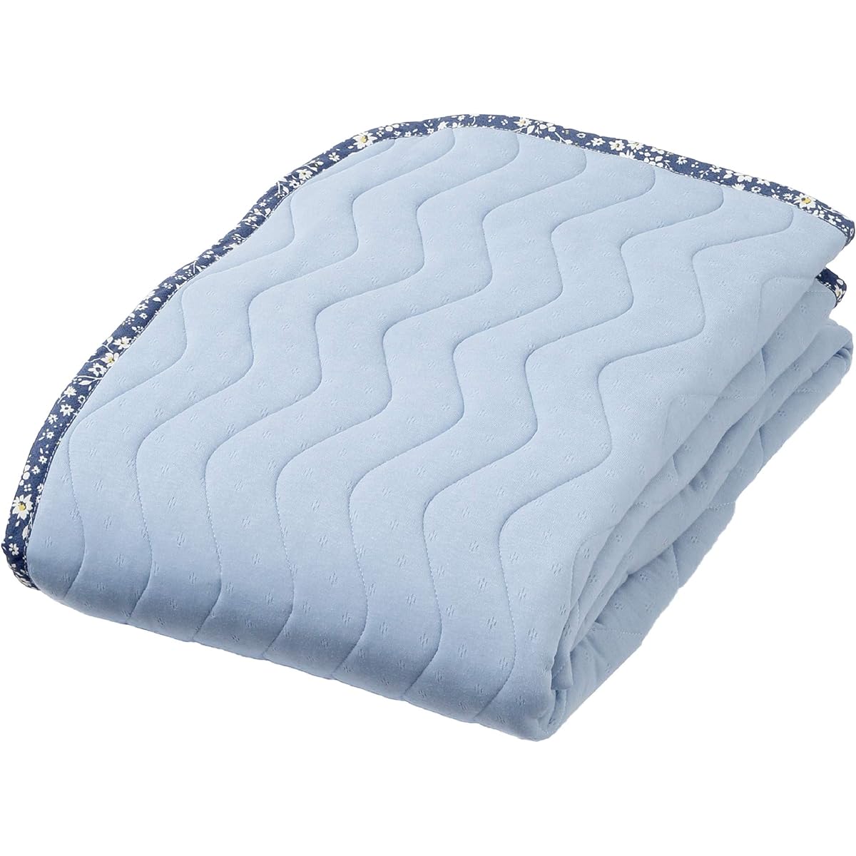 nishikawa [Nishikawa] Bed Pad Single Made in Japan Soft Knit Organic Cotton Pesticide Free Cotton with Rubber Lining Nishikawa Cotton Farm NC38 Blue 207001371