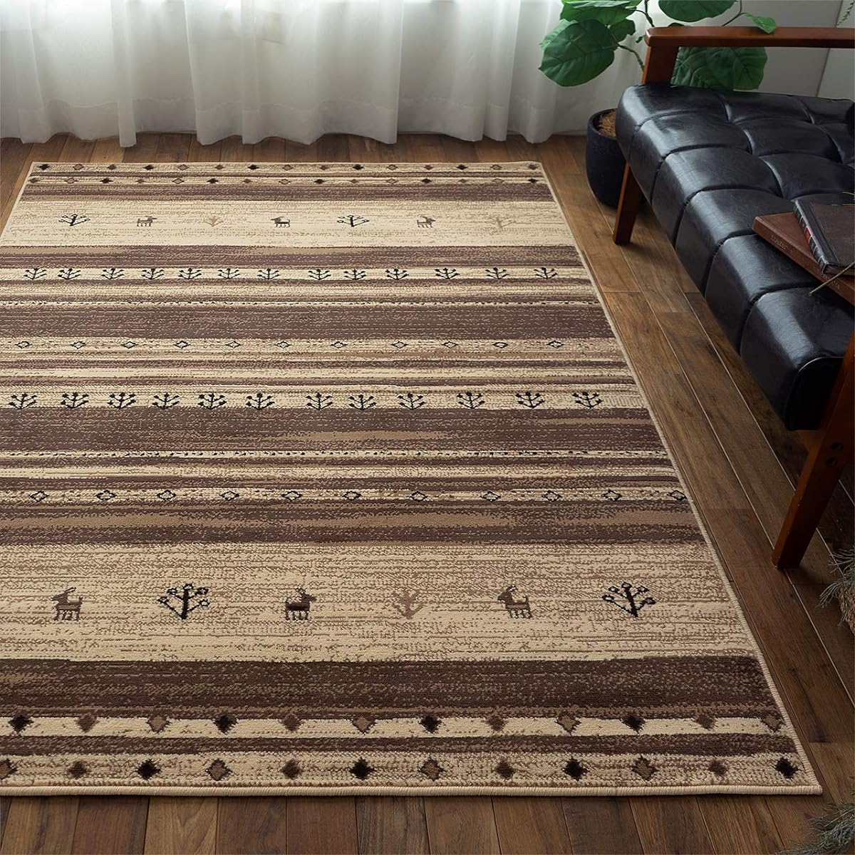 Sayan Sayan Gabe Style Rug Carpet Retta 200x250 3 Tatami Brown Wilton Weave