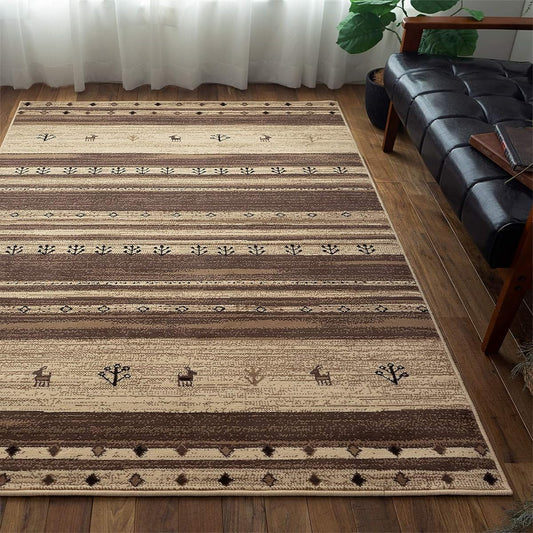 Sayan Sayan Gabe Style Rug Carpet Retta 200x250 3 Tatami Brown Wilton Weave