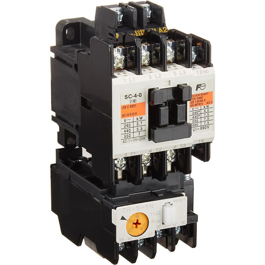 Fuji Electric standard electromagnetic switch without case cover SW-4-0-200V-3.7KW-AC200V-1A