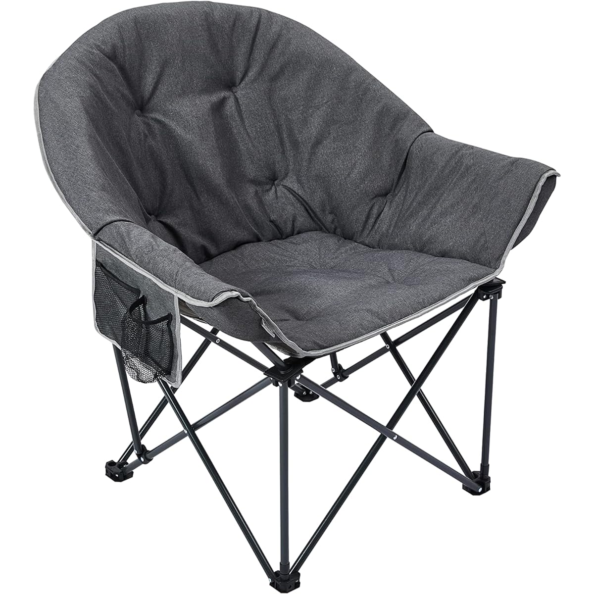 【limited! ] SOLO UP Outdoor Chair Moon Chair Detachable Seat Camping Chair Folding Chair with Mesh Pocket and Storage Bag M-2254
