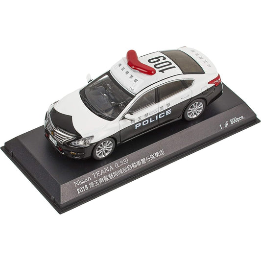 Kyosho RAI'S 1/43 Nissan Teana (L33) 2018 Saitama Prefectural Police Regional Department Automobile Patrol Vehicle (109) Completed Product