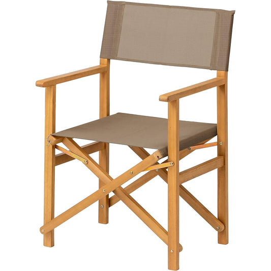 Takasho Garden Chair Carry Director Chair Natural Wood Eucalyptus MWF Foldable Durable Eucalyptus Wood MWF-32C