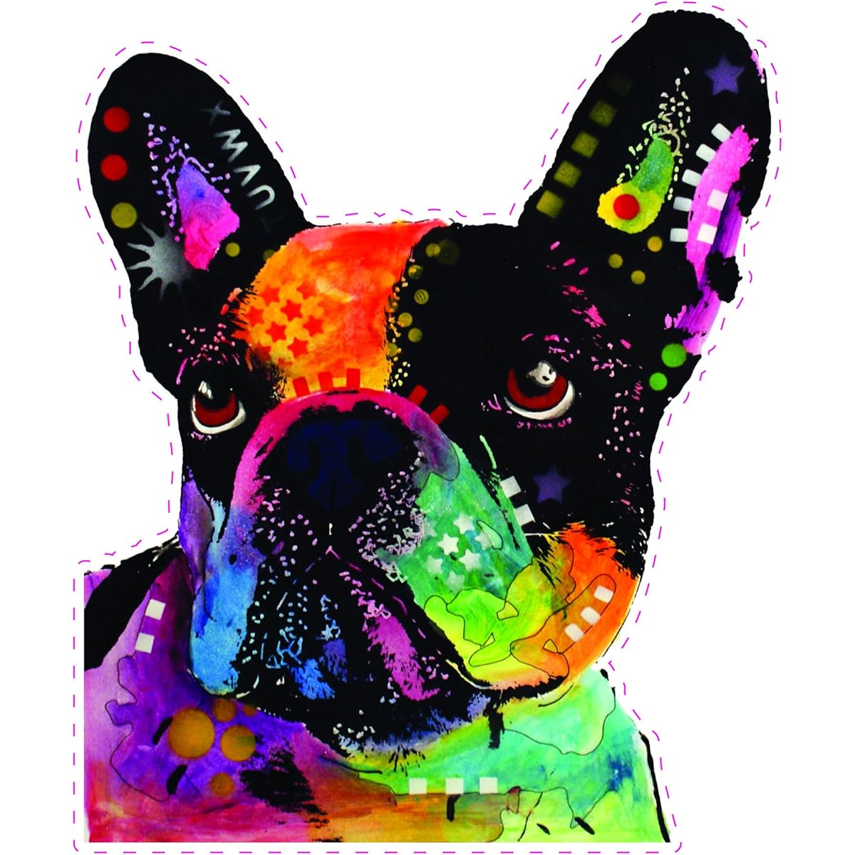 ENJOY it Dean Russo French bulldog car sticker, 2 pieces