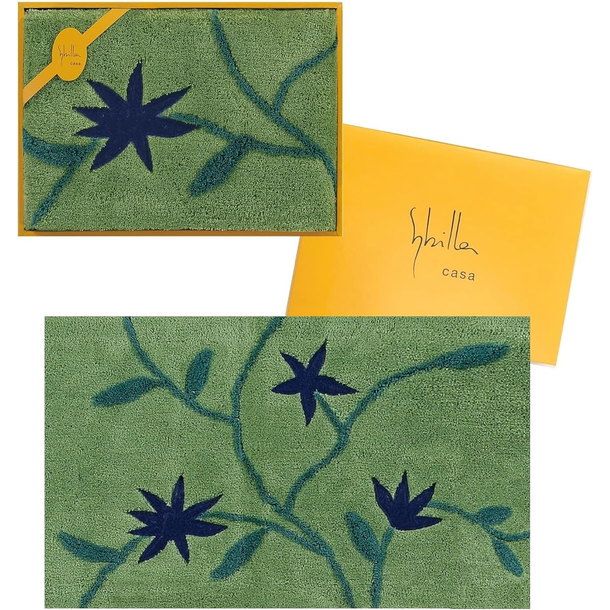 sybilla Amelia Interior Mat Approx. 50 x 80cm Gift Boxed Green Housewarming Gift 24018