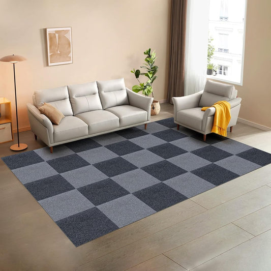 Newthoughts Joint Mat, Suction Mat [45*45cm*40 pieces] Tile Mat, No-slip, No-turn-up Carpet, Non-Slip, Soundproofing, Heat Retention, Machine Washable, DIY Available (Dark Gray * Light Gray)