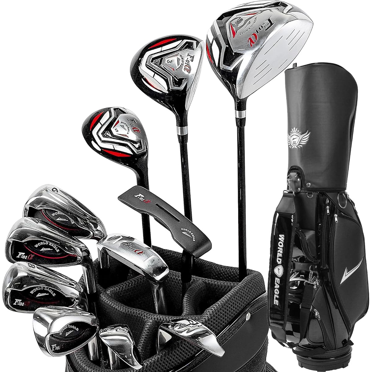 WORLD EAGLE F-F-01α Cross club set 10 pieces Right bag: CBX Beginner