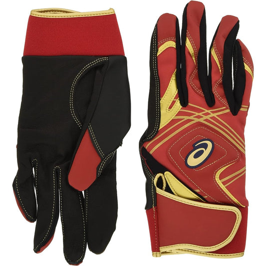 ASICS Baseball Batting Gloves for Both Hands 3121A464 Gold Stage i-Pro Compatible with High School Baseball Rules